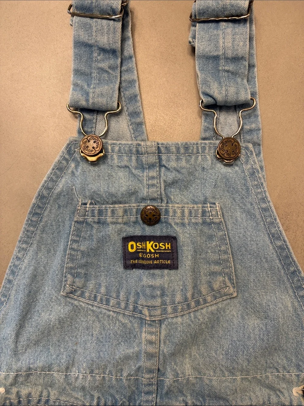 OshKosh B'gosh Light Blue Denim Short Overalls